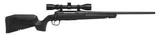 Savage Axis XP bolt action rifle with rifle scope, black.
